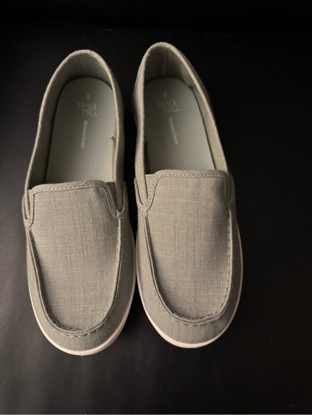 Time and Tru Women’s Slip-On Loafers in Gray